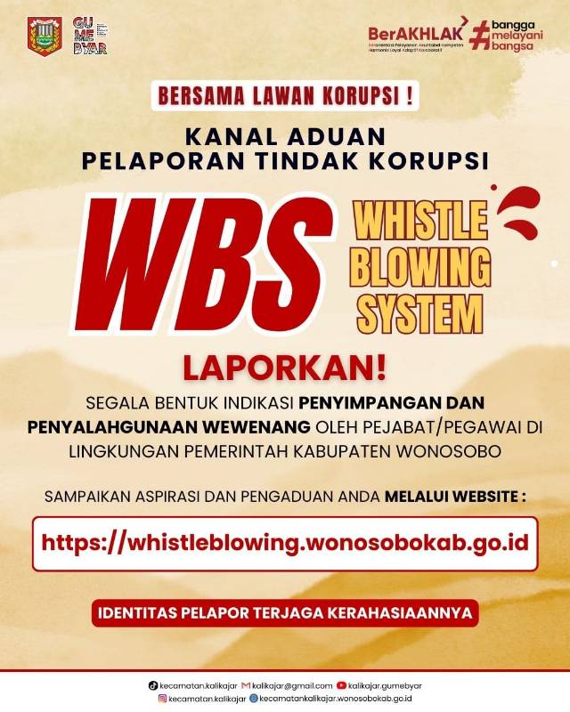 Bersama Melawan Korupsi dengan Sistem Pengaduan (WBS)